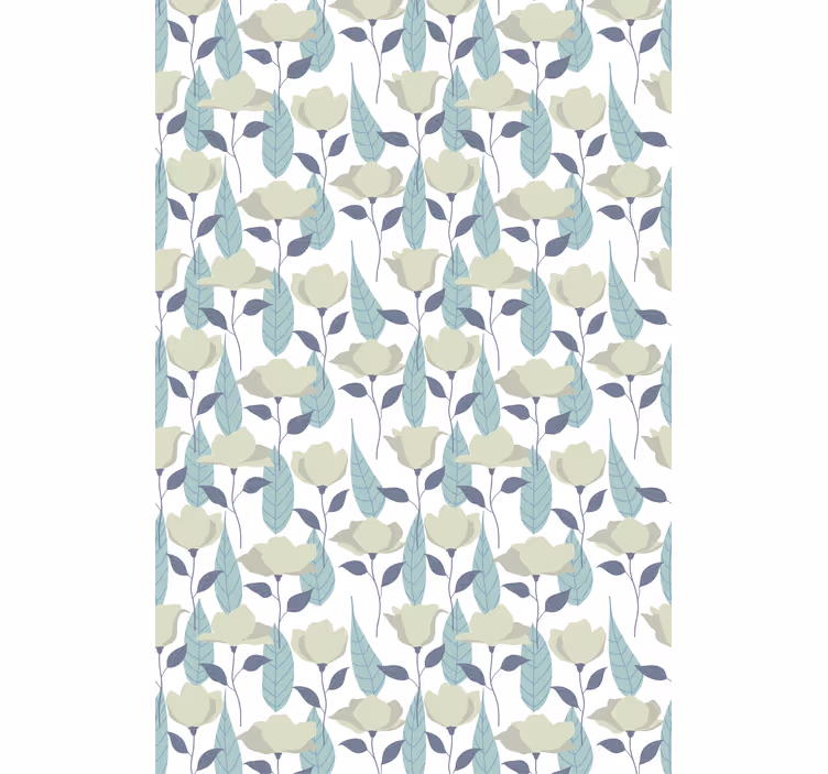 Papier peint bureau motif plantes couleurs pastel - TenStickers