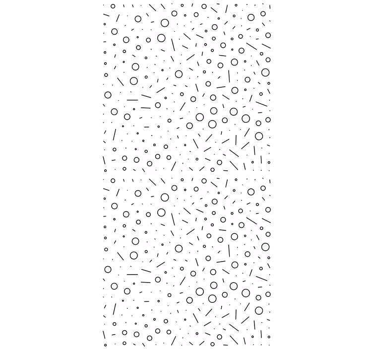 Papier peint moderne motif formes noir et blanc - TenStickers