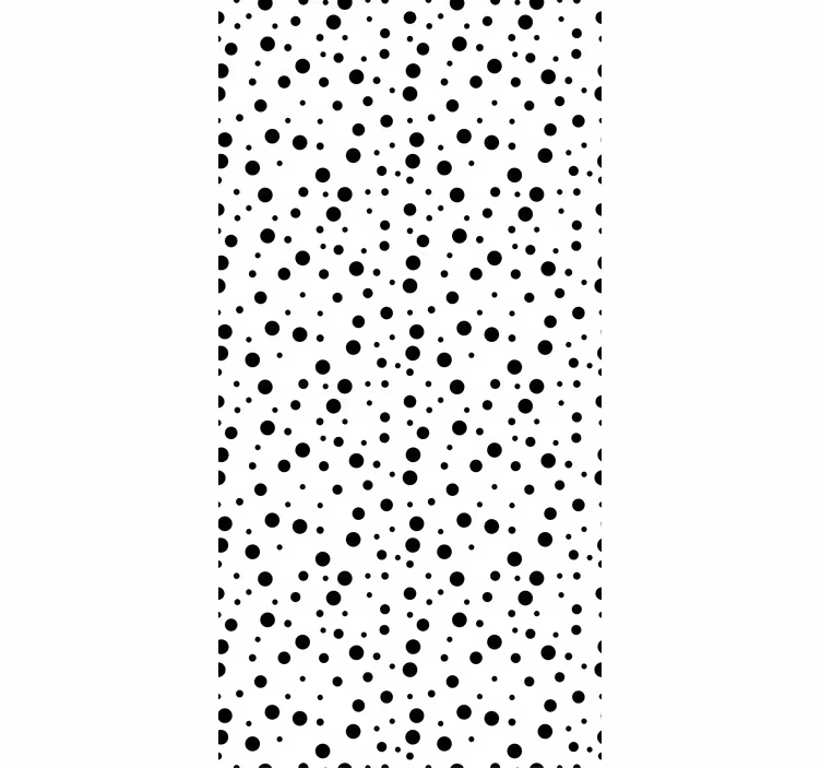 Papier peint moderne pois noirs sur fond blanc - TenStickers