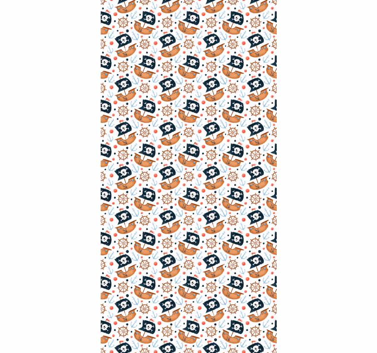 Papier peint moderne motif de bateaux pirates mignons - TenStickers