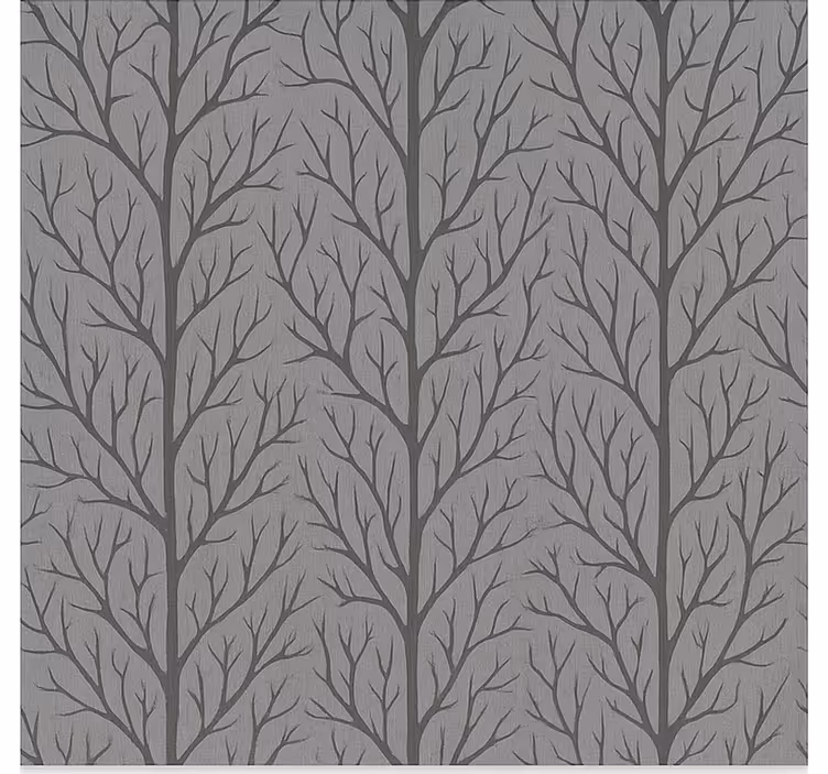 Papier peint salle à manger arbres de la forêt grise - TenStickers