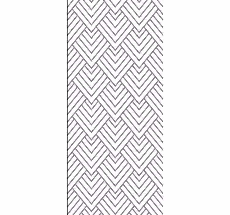 Papier peint salle de bain motif chevrons gris - TenStickers