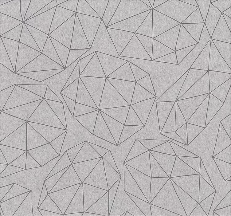 Papier peint salle de bain brillant argent gemme - TenStickers
