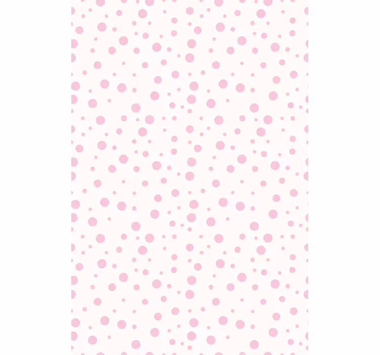 Papier peint chambre ado motifs à pois roses - TenStickers