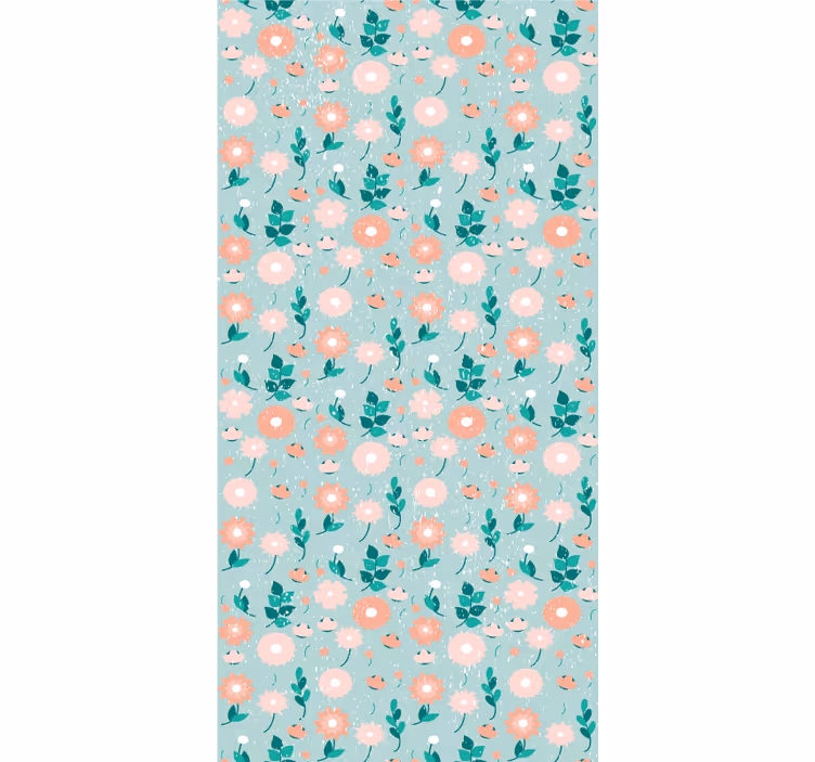 Papier peint chambre ado fleurs pêches - TenStickers