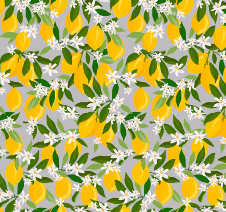 Papier peint cuisine arbre à citron - TenStickers