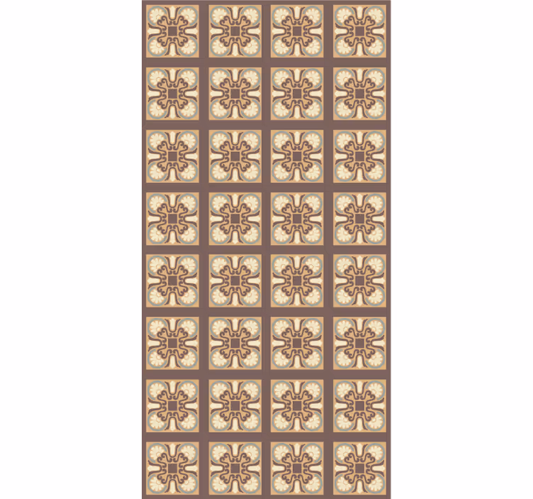 Papier peint cuisine motif carreaux céramique - TenStickers