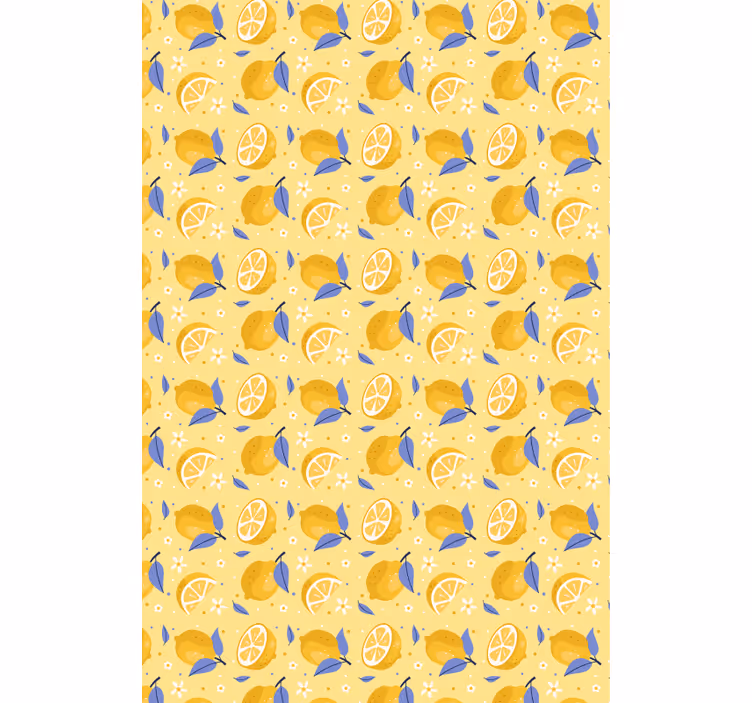Papier peint cuisine motif citron enjoué - TenStickers