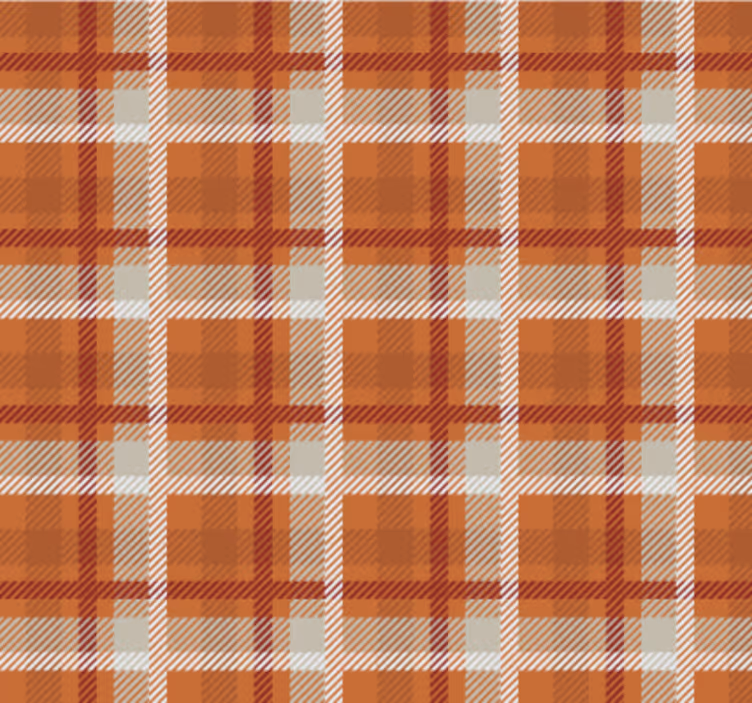 Papier peint salon chaleur à motif tartan - TenStickers