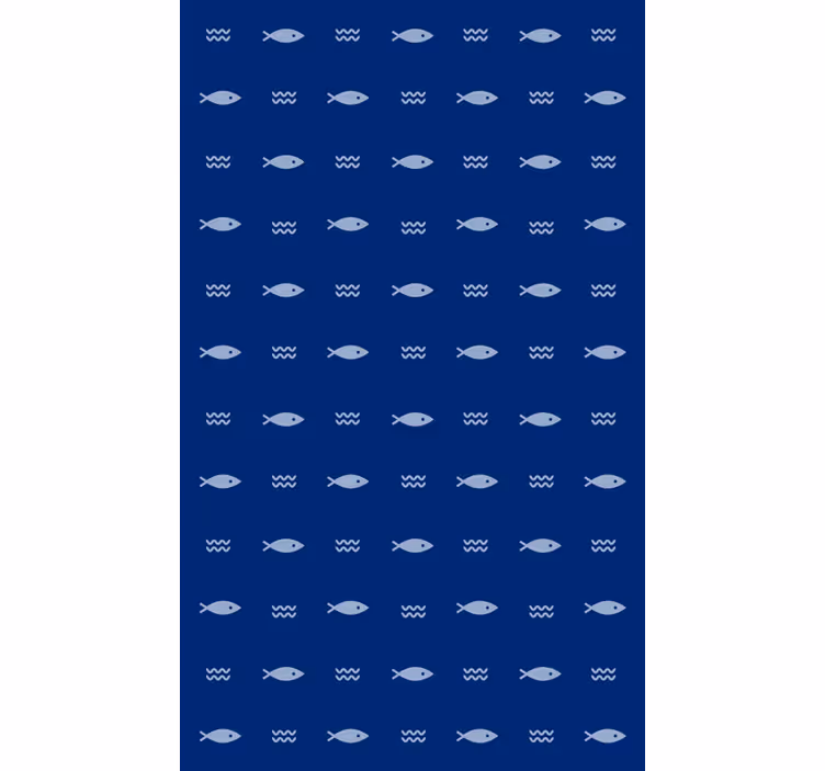 Papier peint salle de bain tapis de bain motif poissons - TenStickers