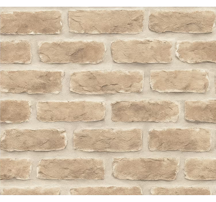 Papier peint chambre adulte brique sable rustique - TenStickers