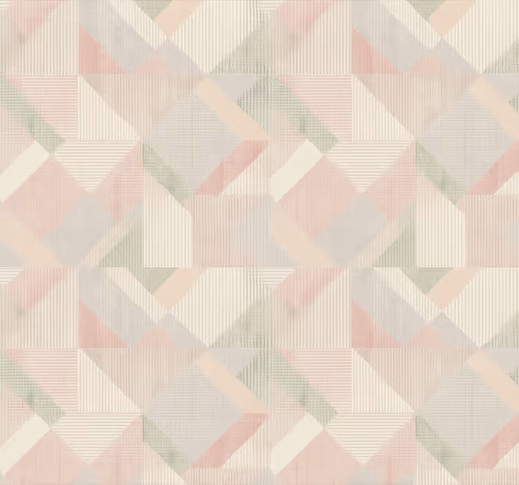 Papier peint chambre adulte géométrique pastel tissé - TenStickers