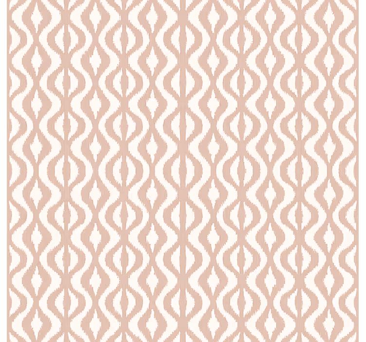 Papier peint chambre adulte rose poudré ikat géométrique - TenStickers