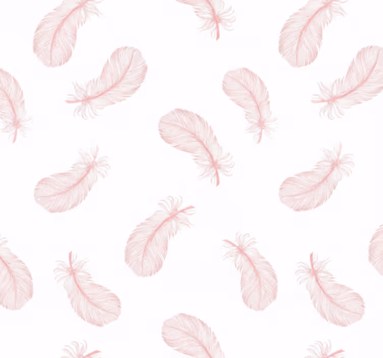 Papier peint salon motif plumes roses - TenStickers