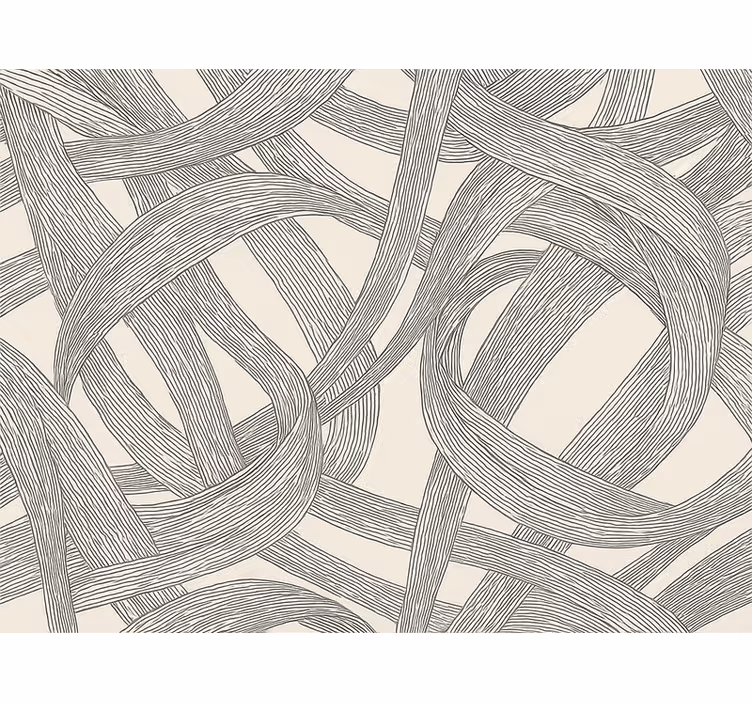 Papier peint salon fresques abstraites modernes - TenStickers