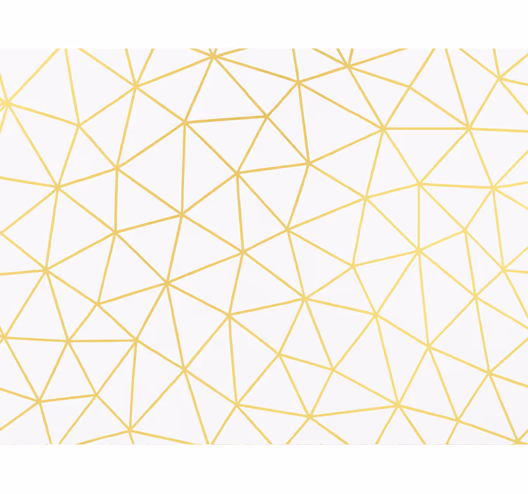 Papier peint triangles mosaïque prismatique dorée - TenStickers
