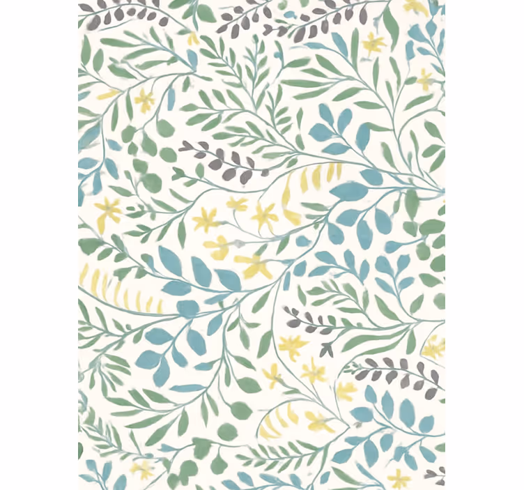 Papier peint feuilles tiges de prairie sauvages - TenStickers