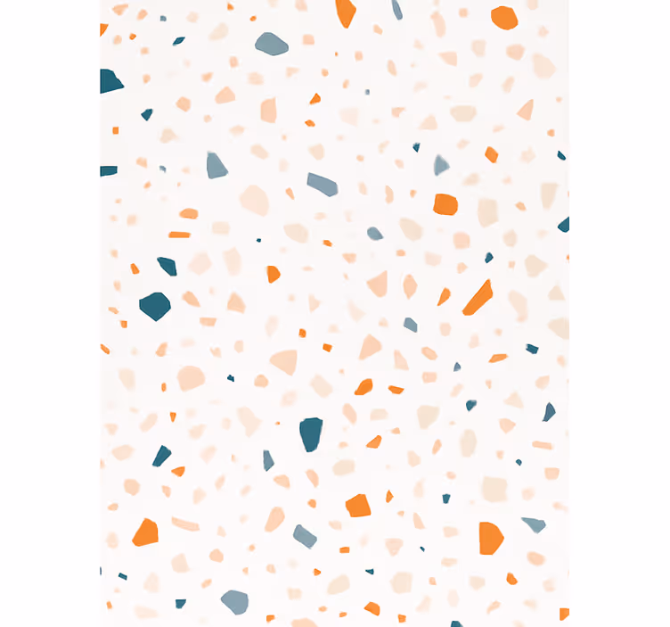 Papier peint abstrait Éclats turquoise et terracotta - TenStickers