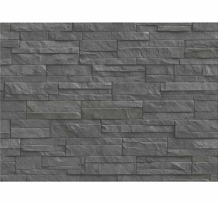 Papier peint imitation pierres pierre de ledge charbon - TenStickers