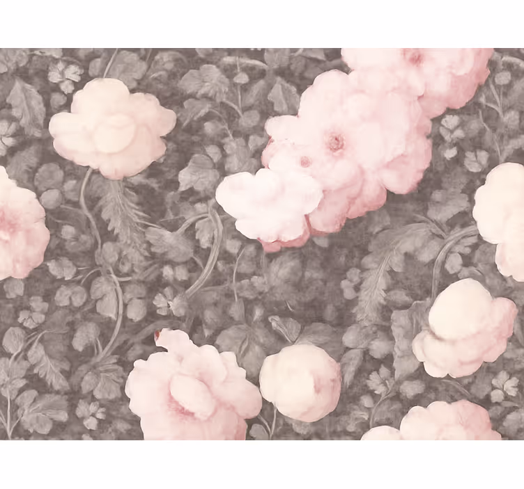 Papier peint floral Éclosion de lin vintage - TenStickers