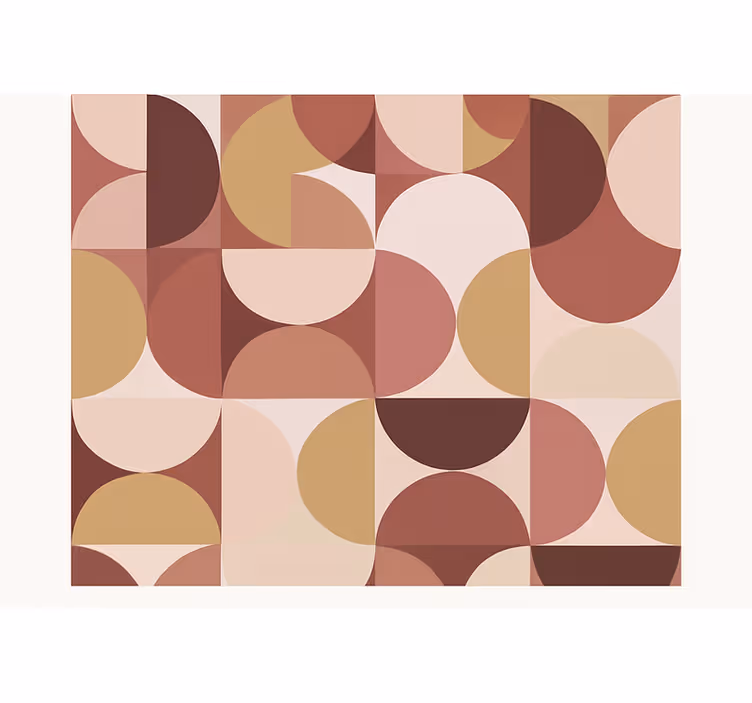 Papier peint chambre adulte design figures roses rétro - TenStickers