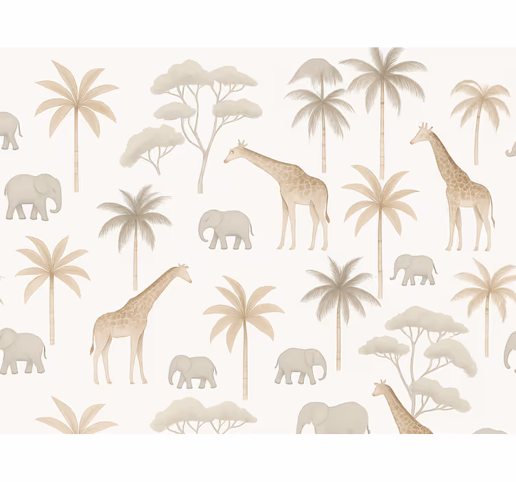 Papier peint chambre enfant savane pour enfants - TenStickers