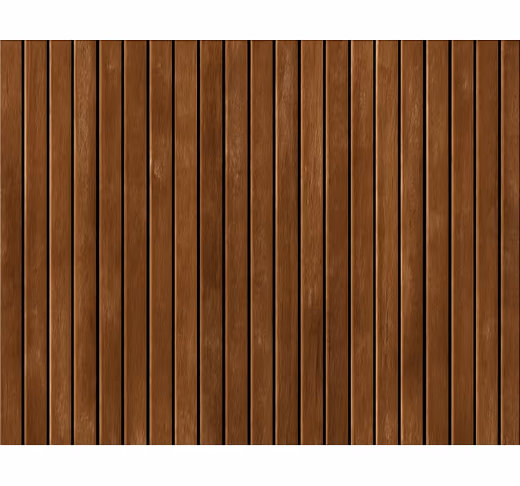 Papier peint salon lattes en bois marron foncé - TenStickers
