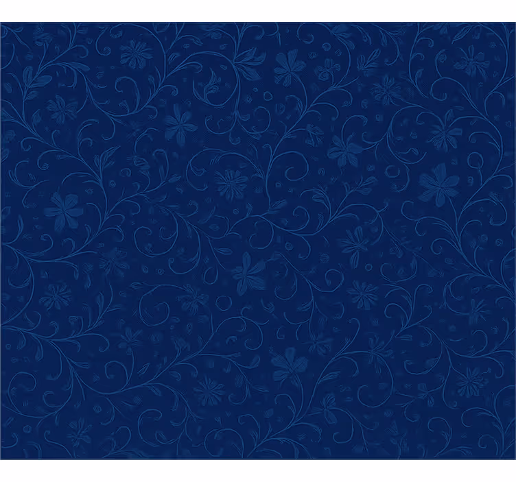 Papier peint chambre adulte motif fleurs bleu marine - TenStickers