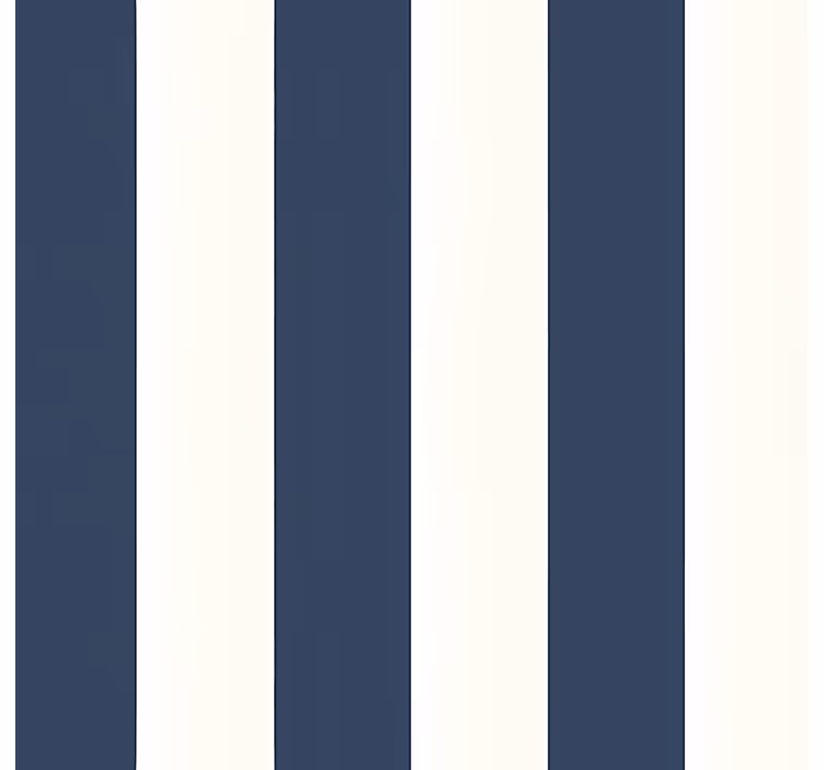 Papier peint chambre enfant rayures épaisses bleu et blanc - TenStickers