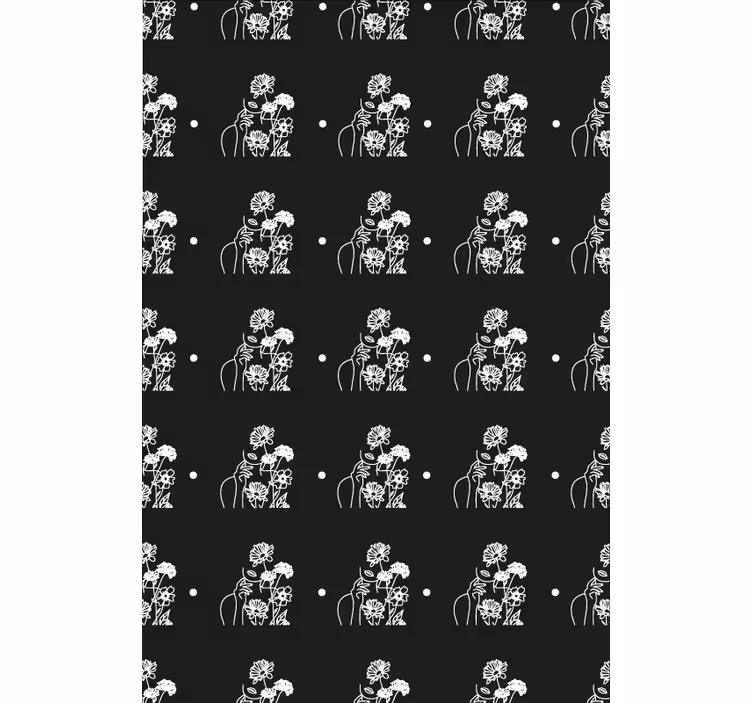 Papier peint floral femme et tournesols design minimaliste - TenStickers