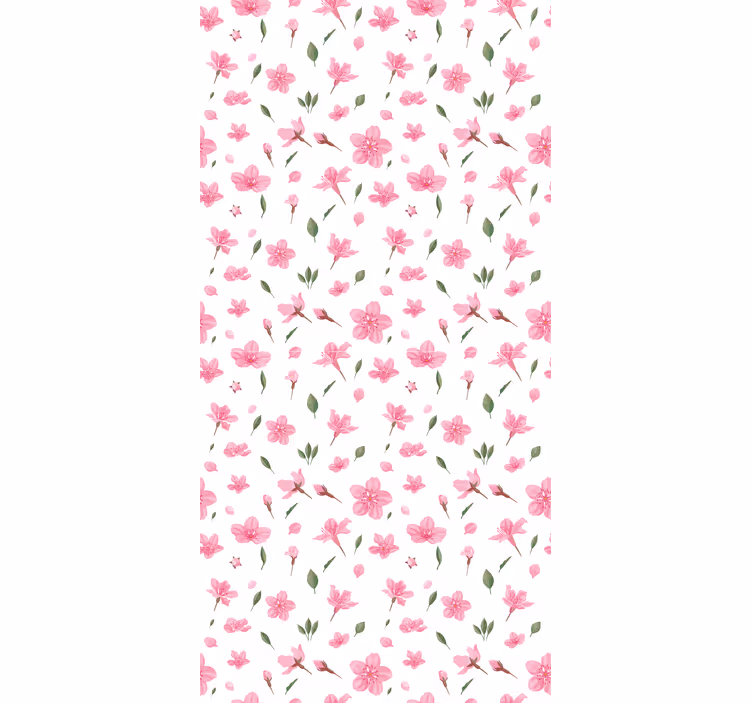 Papier peint fleurs aquarelle fleurs roses pastel - TenStickers