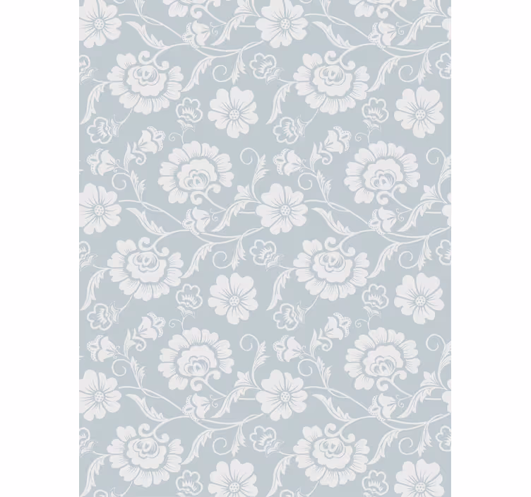 Papier peint fleurs imprimé floral "granny chic" - TenStickers