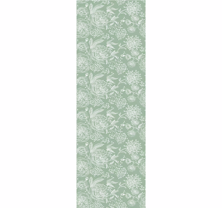 Papier peint chambre style floral vert grandmillénial - TenStickers