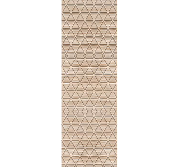 Papier peint chambre motif géométrique triangle bois - TenStickers