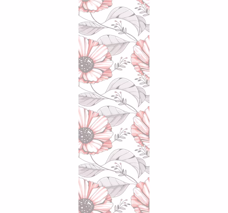 Papier peint chambre design élégante magnolia rose - TenStickers