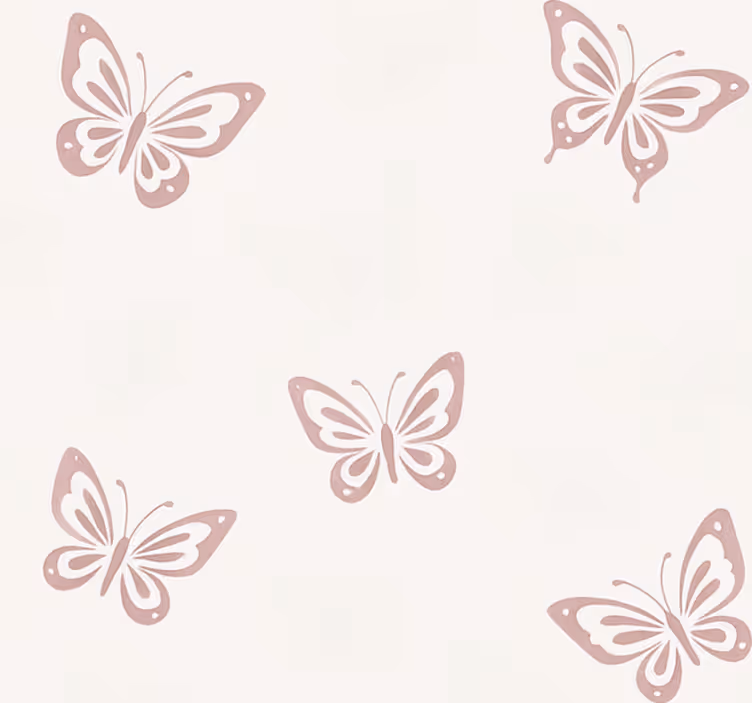 Papier peint chambre papillon flottant fantaisiste - TenStickers
