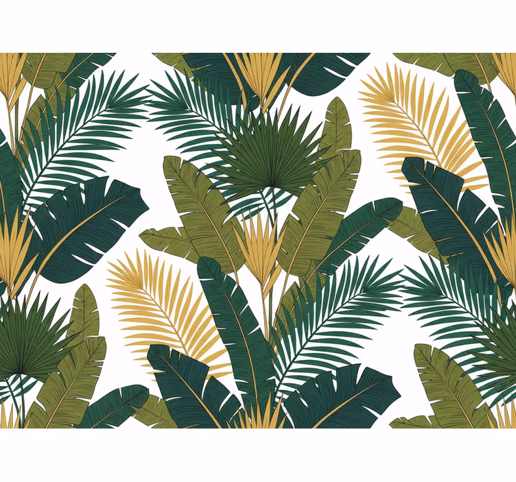 Papier peint salon feuilles de palmier luxe - TenStickers