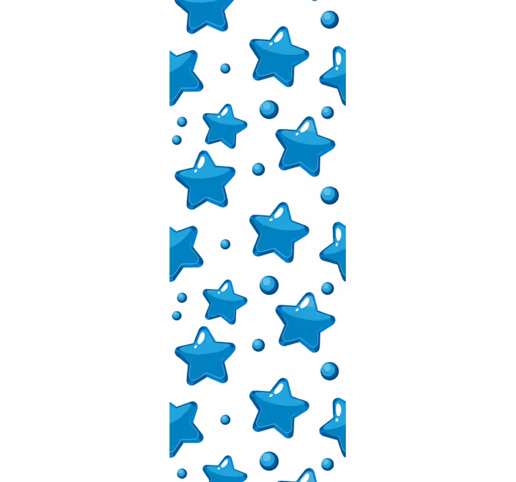 Papier peint chambre ballons étoiles brillants bleus - TenStickers