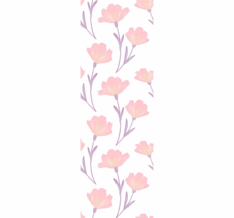 Papier peint chambre motif fleurs sauvages minimaliste - TenStickers