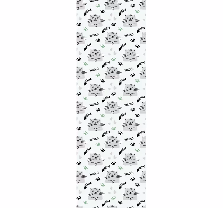 Papier peint chambre motifs de chats mignons avec pattes - TenStickers