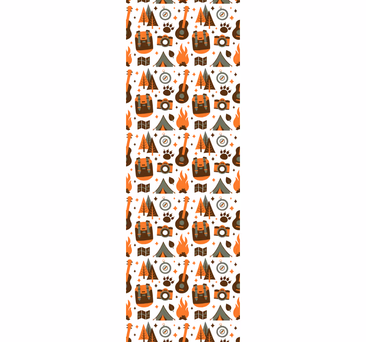 Papier peint chambre ours montagnes feu de bois - TenStickers