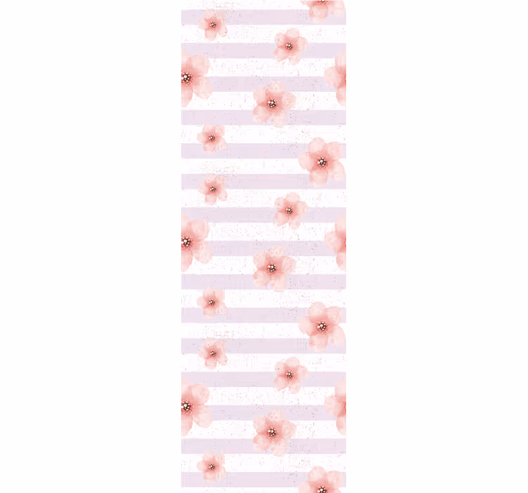 Papier peint chambre shabby chic à rayures roses verticales - TenStickers