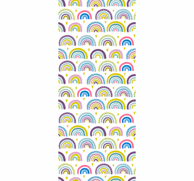 Papier peint chambre motif arc-en-ciel coloré abstrait - TenStickers