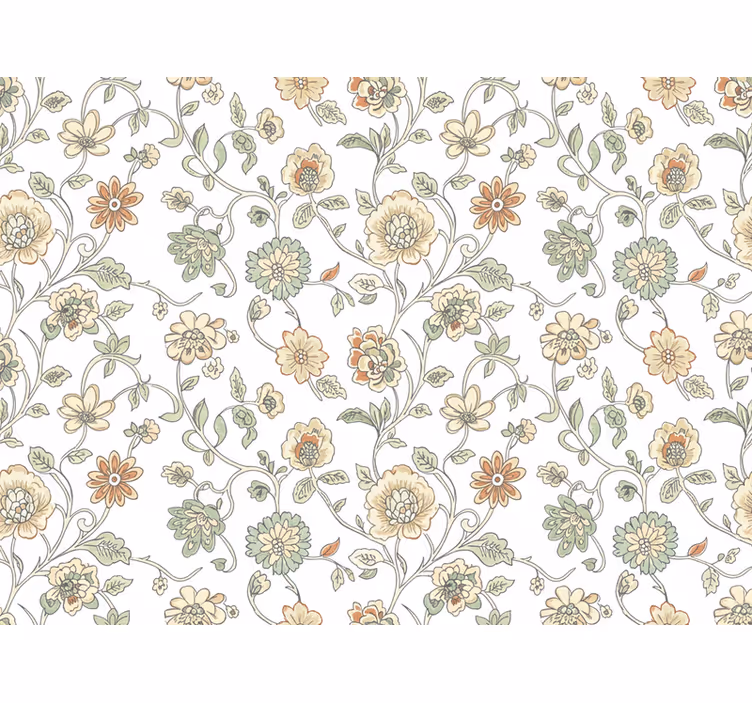 Papier peint rustique fleur légère décente - TenStickers