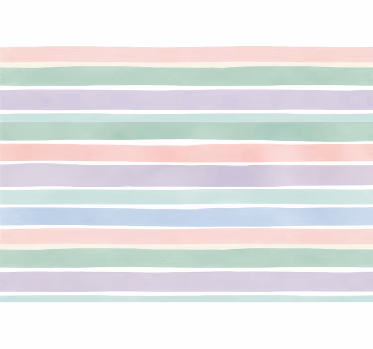 Papier peint chambre enfant rayures douces couleurs - TenStickers