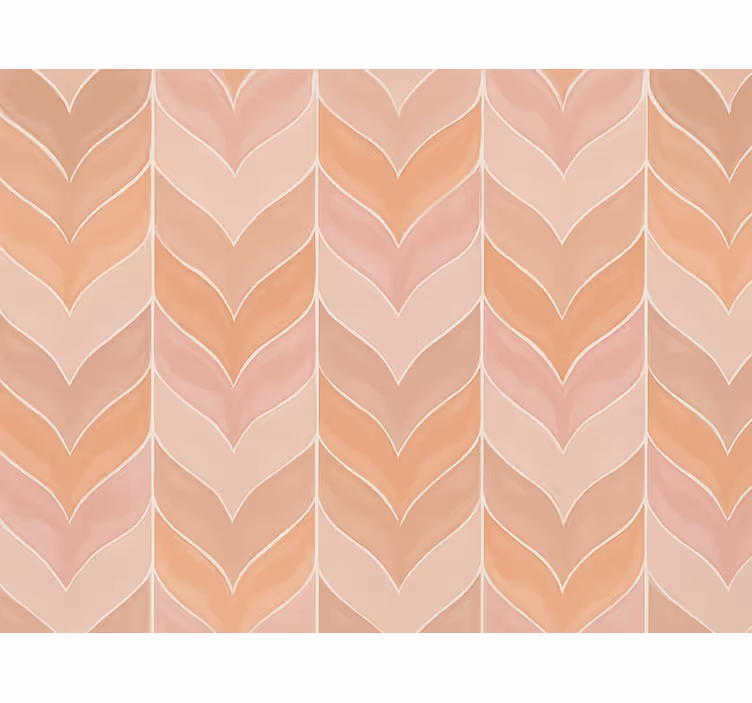 Papier peint moderne motif chevrons rose poussiéreux - TenStickers
