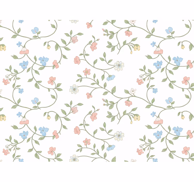 Papier peint floral vigne de fleurs sauvages délicates - TenStickers