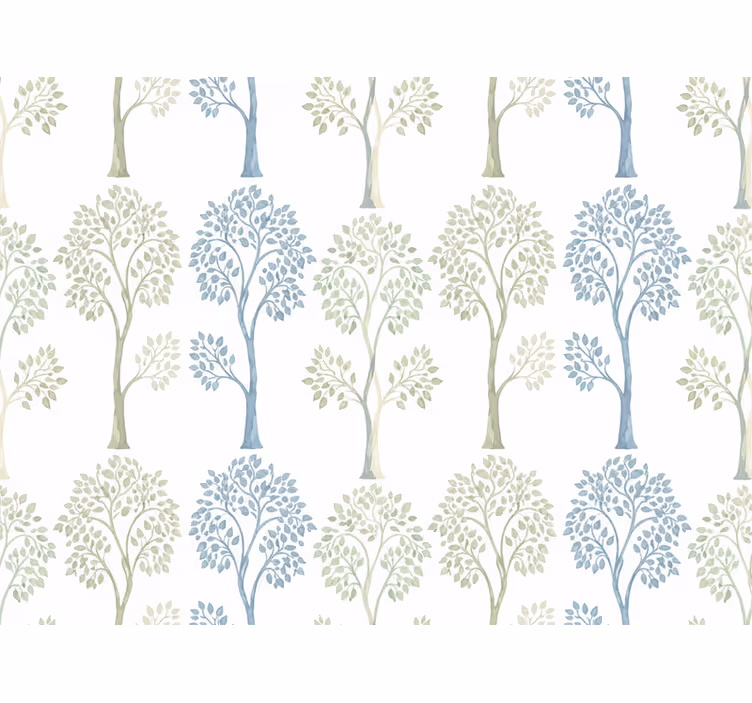 Papier peint feuilles design arbre vintage clair - TenStickers