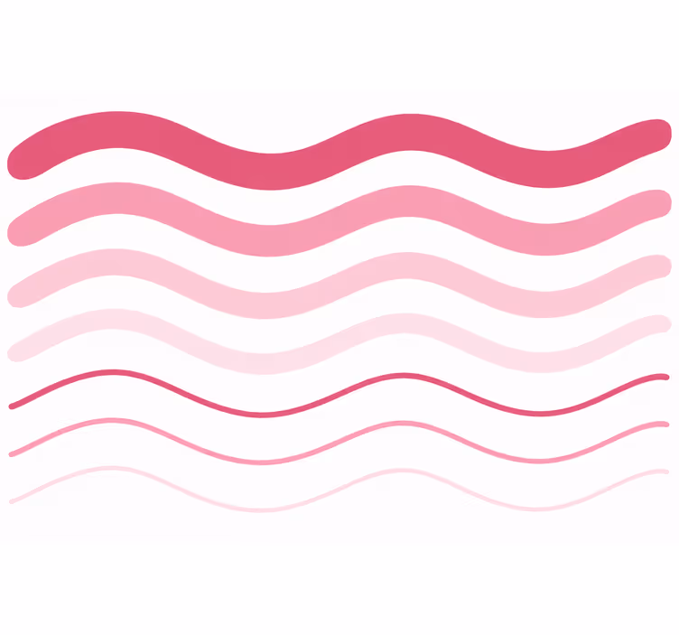 Papier peint rose vagues élégantes - TenStickers