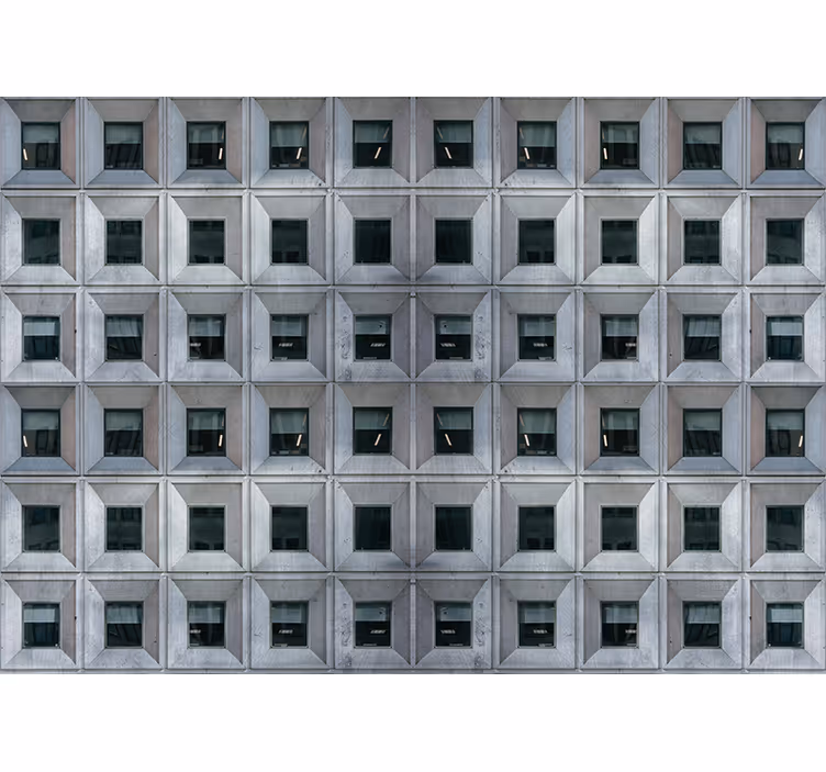 Papier peint métal architecture brutaliste - TenStickers